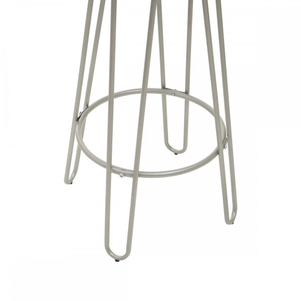 Diston Silver Metal Bar Stool