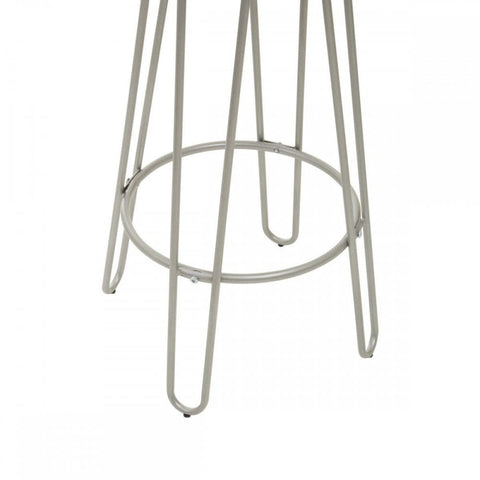 Diston Silver Metal Bar Stool