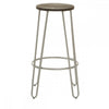 Diston Silver Metal Bar Stool