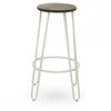 Diston White Metal Bar Stool
