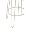 Diston White Metal Bar Stool