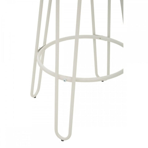 Diston White Metal Bar Stool