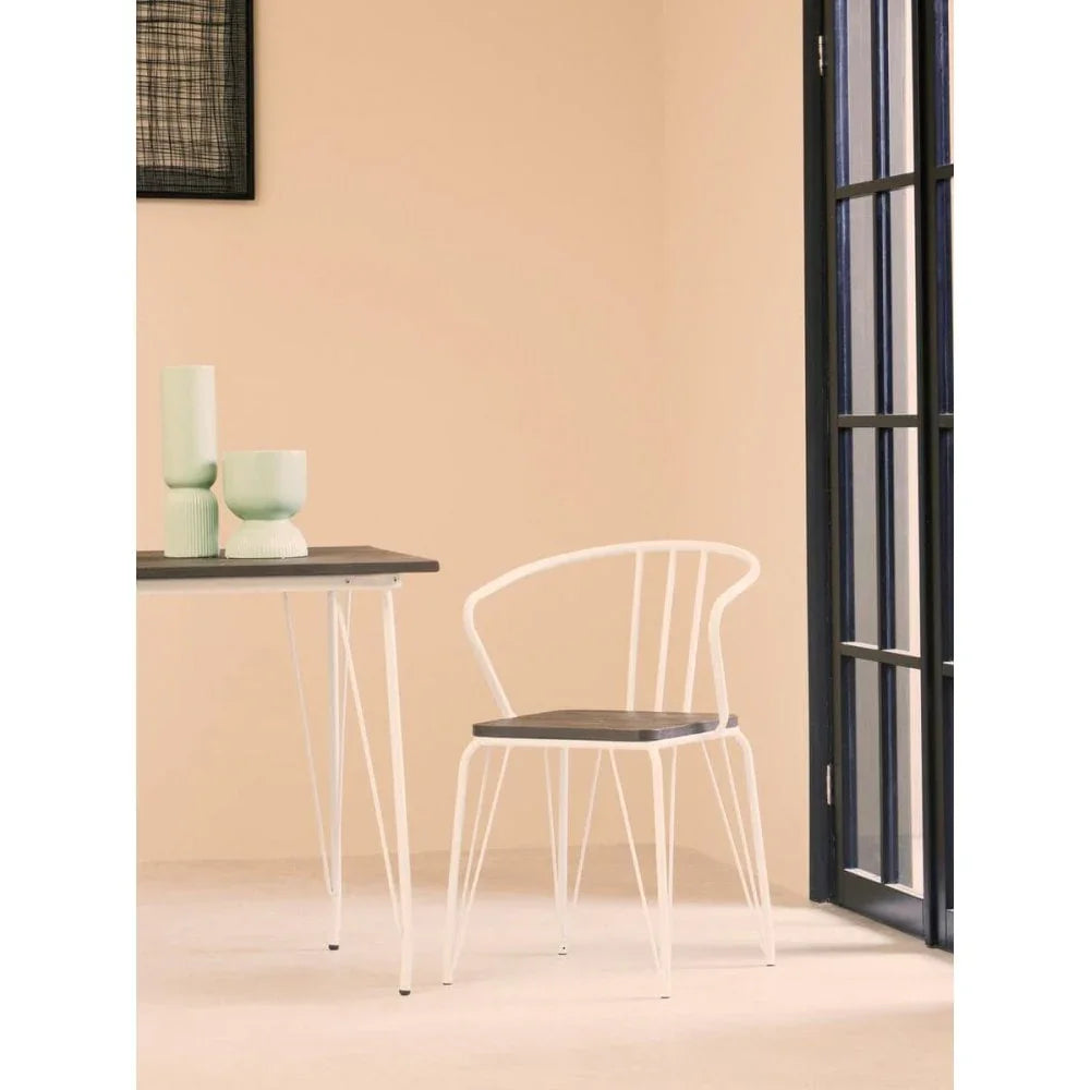 Diston White Elm Wood Table