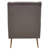 Doucette Grey Velvet Chair with Gold Legs