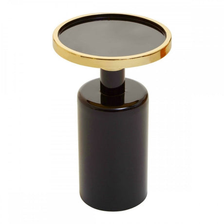 Elvira Black and Gold Side Table
