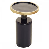 Elvira Navy and Gold Side Table