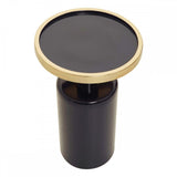 Elvira Navy and Gold Side Table