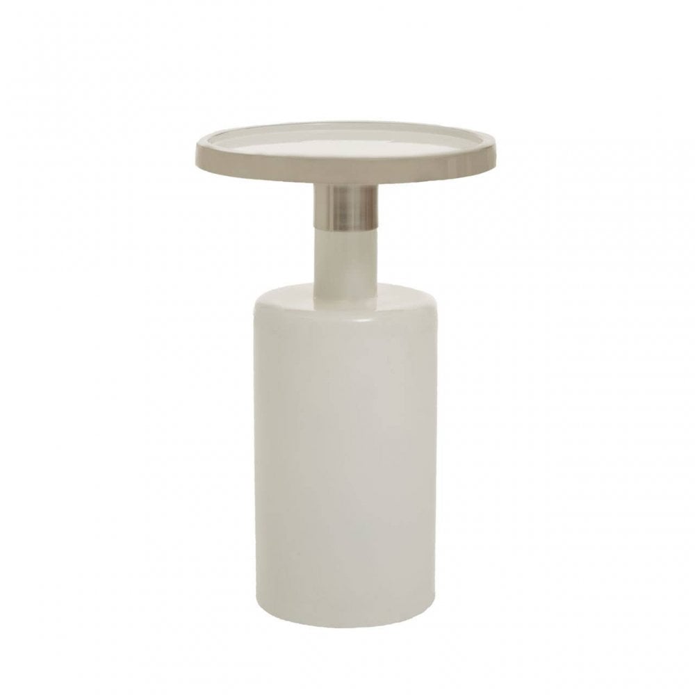 Elvira White Base Side Table