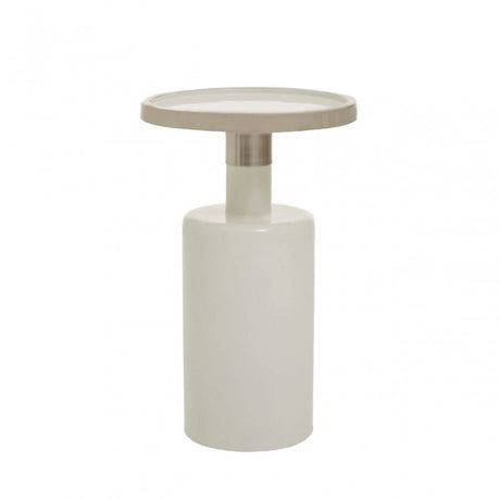 Elvira White Base Side Table