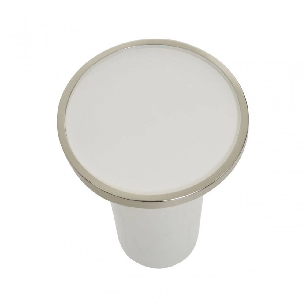 Elvira White Base Side Table