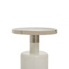 Elvira White Base Side Table