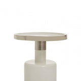 Elvira White Base Side Table