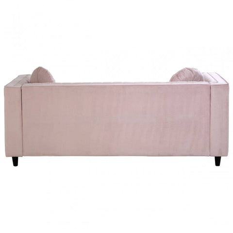 Farrah 3 Seat Pink Velvet Sofa
