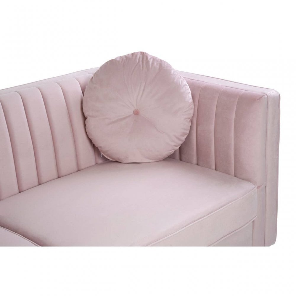 Farrah 3 Seat Pink Velvet Sofa