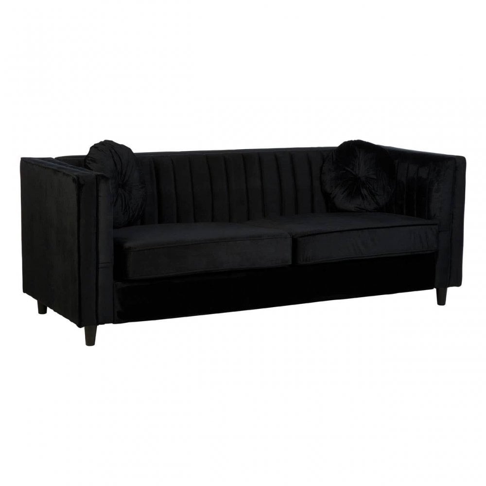 Farrah Three Seat Velvet Sofa