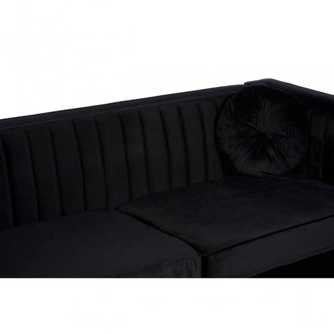 Farrah Three Seat Velvet Sofa