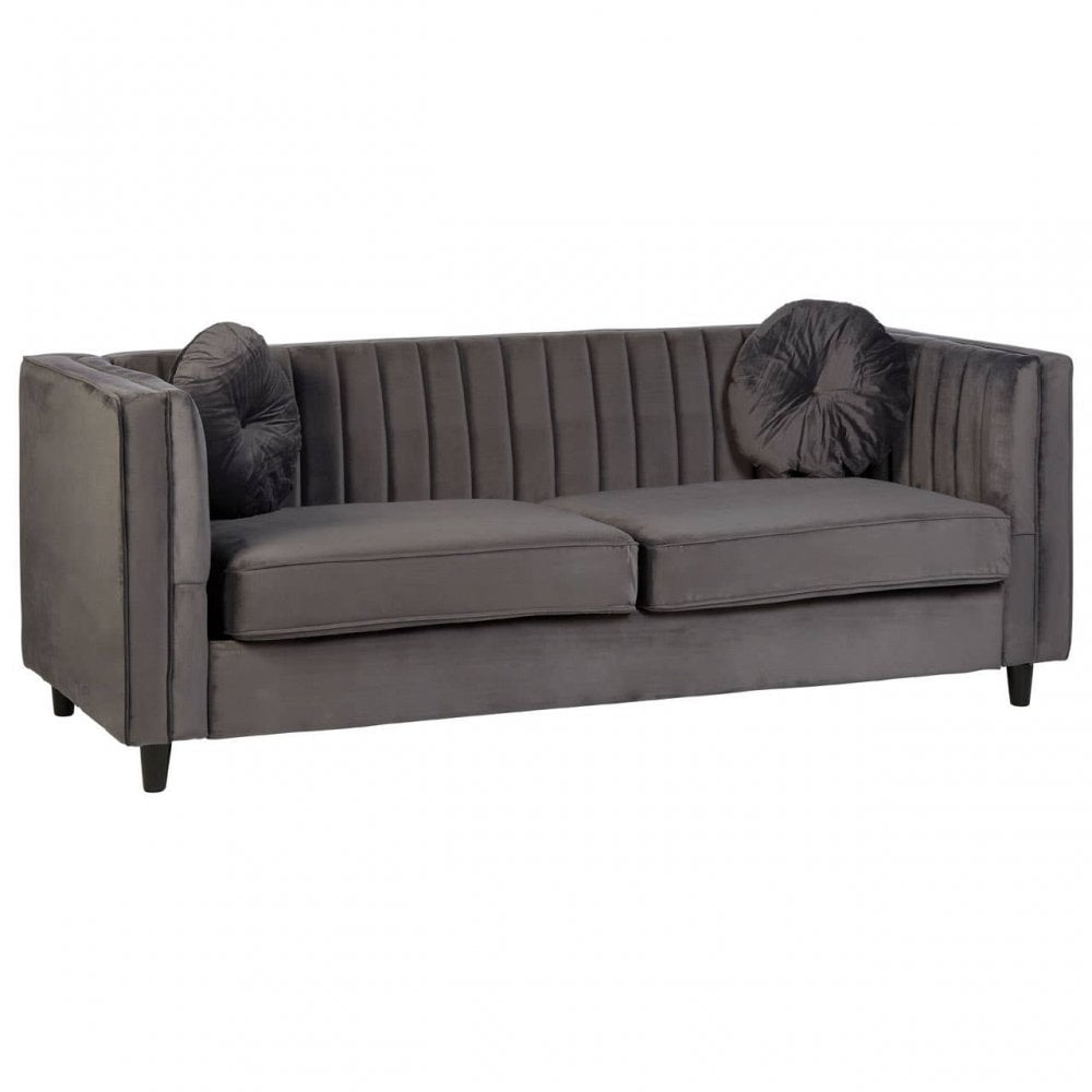 Farrah Three Seat Velvet Sofa