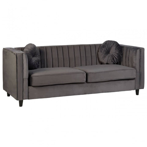 Farrah Three Seat Velvet Sofa