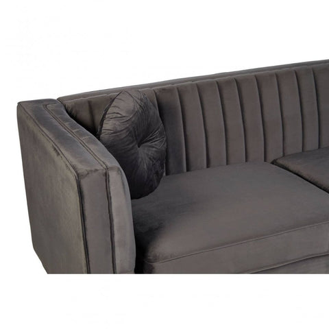Farrah Three Seat Velvet Sofa