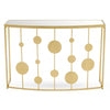 Arista Gold Finish Console Table With Mirror