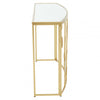 Arista Gold Finish Console Table With Mirror