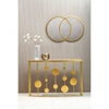 Arista Gold Finish Console Table With Mirror