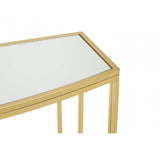 Arista Gold Finish Console Table With Mirror