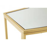 Arista Gold Finish Console Table With Mirror