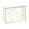 Arista Gold Finish Console Table With Mirror Top