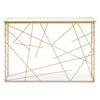 Arista Gold Finish Console Table With Mirror Top