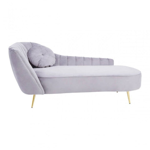 Selina Left Arm Velvet Chaise