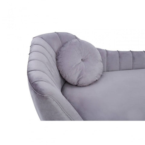 Selina Left Arm Velvet Chaise