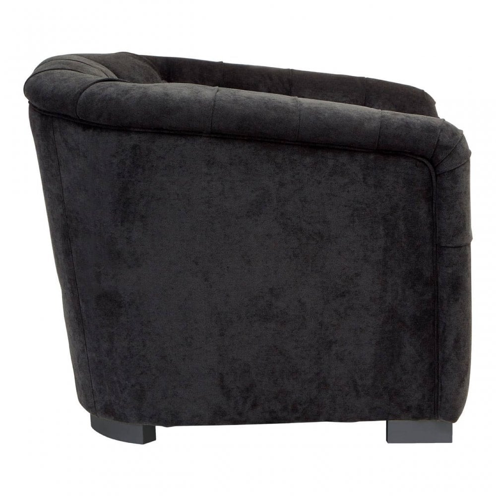 Mason Black Fabric Armchair