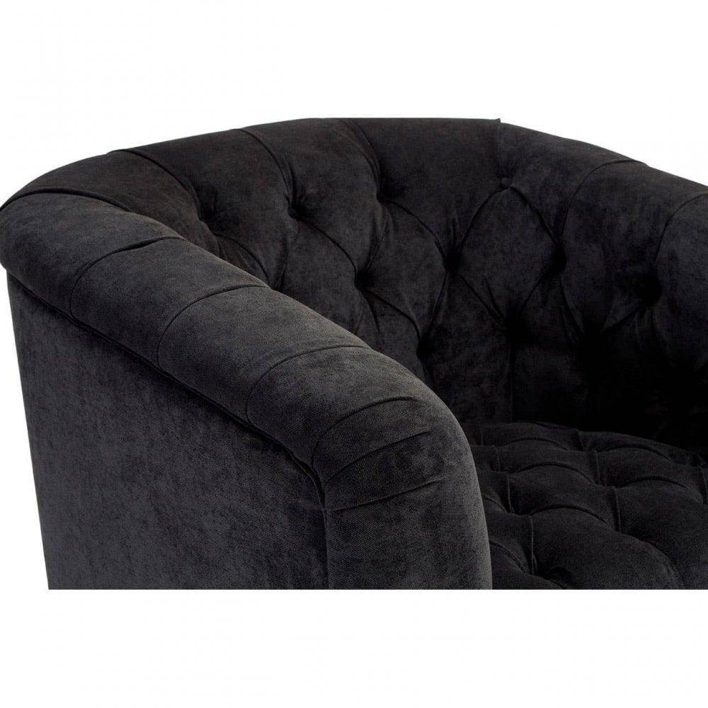 Mason Black Fabric Armchair