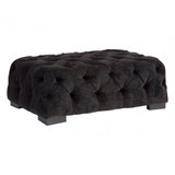 Mason Black Fabric Footstool