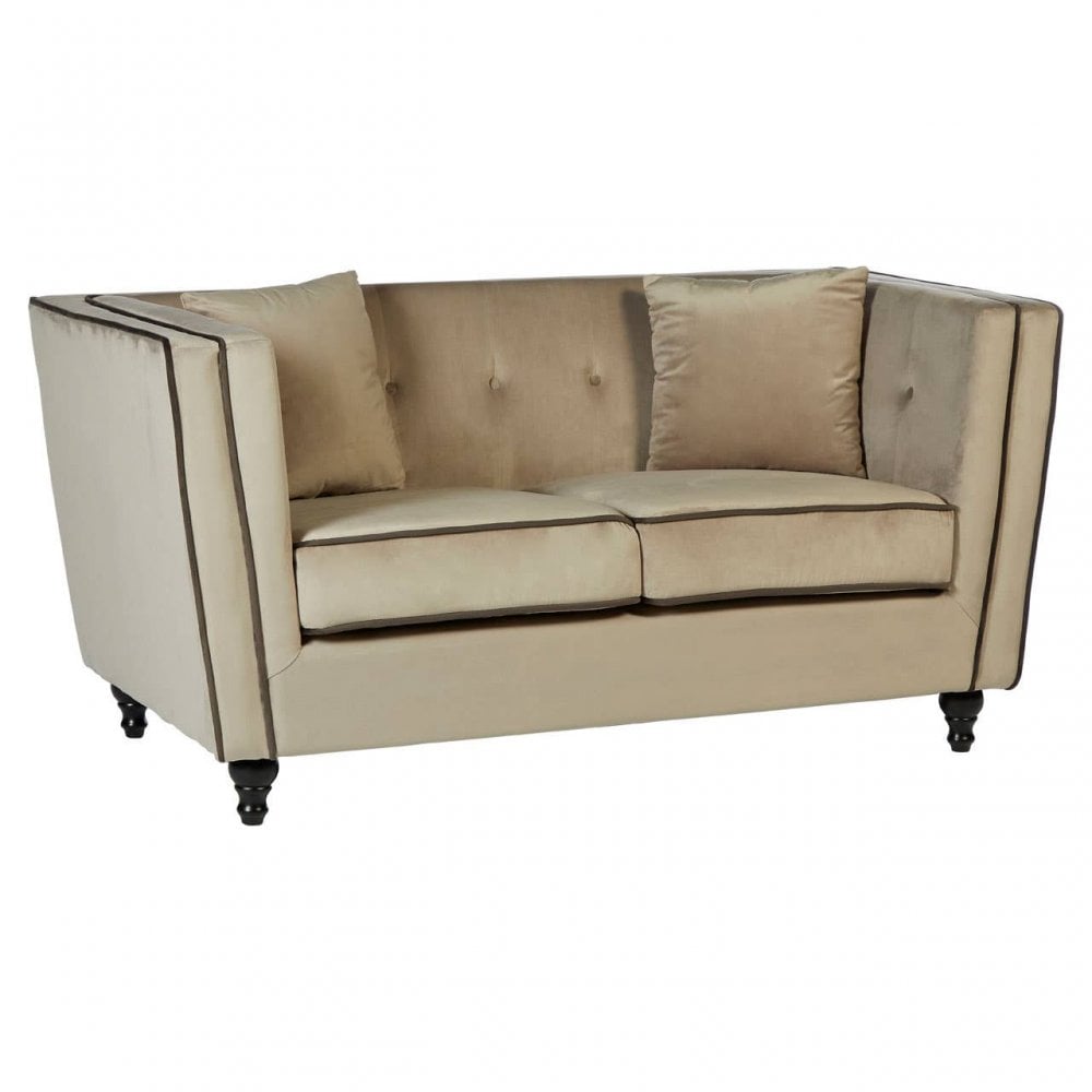 Daxton Mink Velvet 2 Seat Sofa