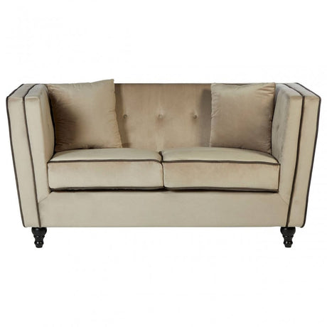 Daxton Mink Velvet 2 Seat Sofa