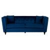 Daxton Three Seater Navy Blue Velvet Sofa