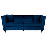Daxton Three Seater Navy Blue Velvet Sofa