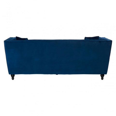 Daxton Three Seater Navy Blue Velvet Sofa