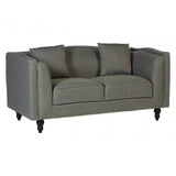 Linden 2 Seat Grey Fabric Sofa