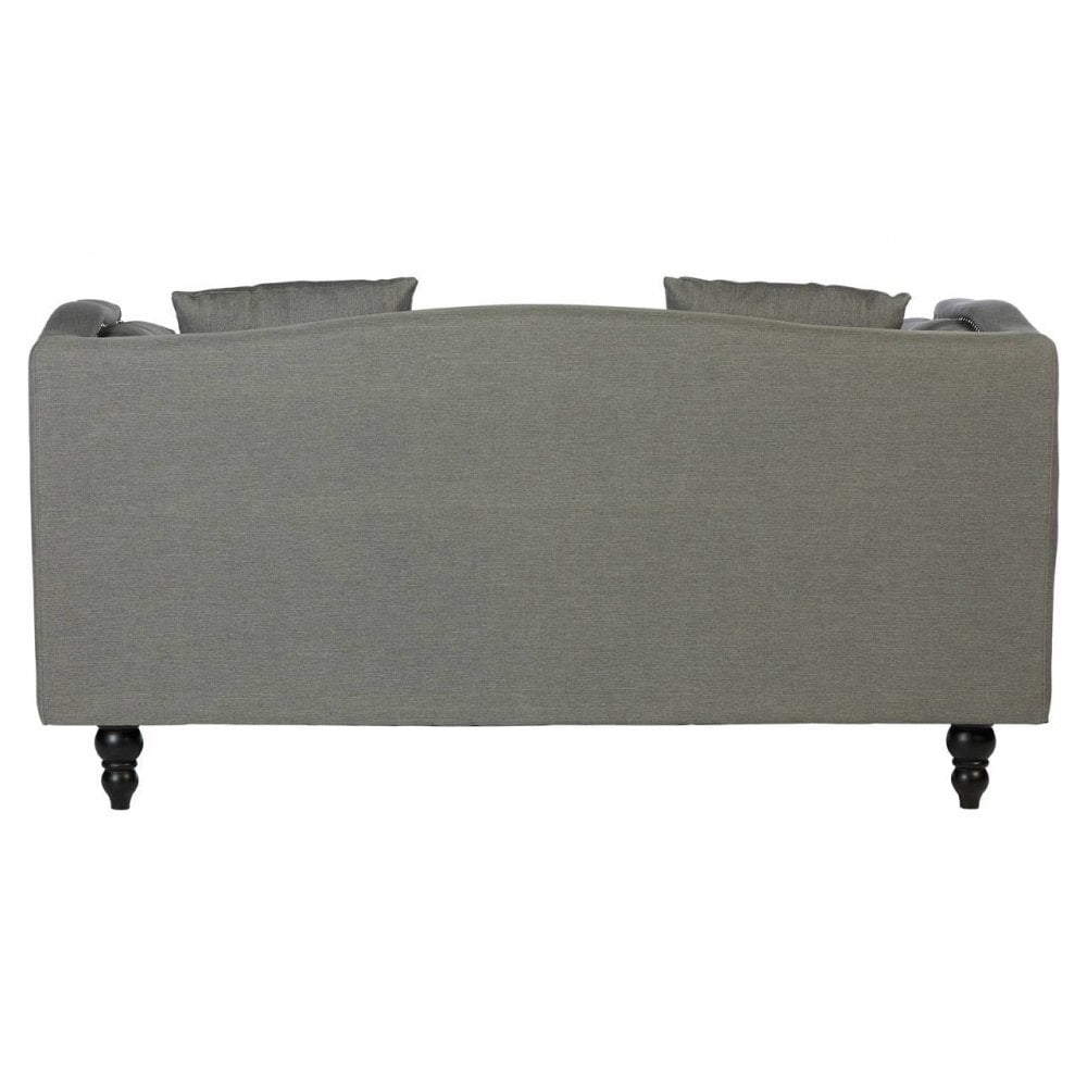 Linden 2 Seat Grey Fabric Sofa