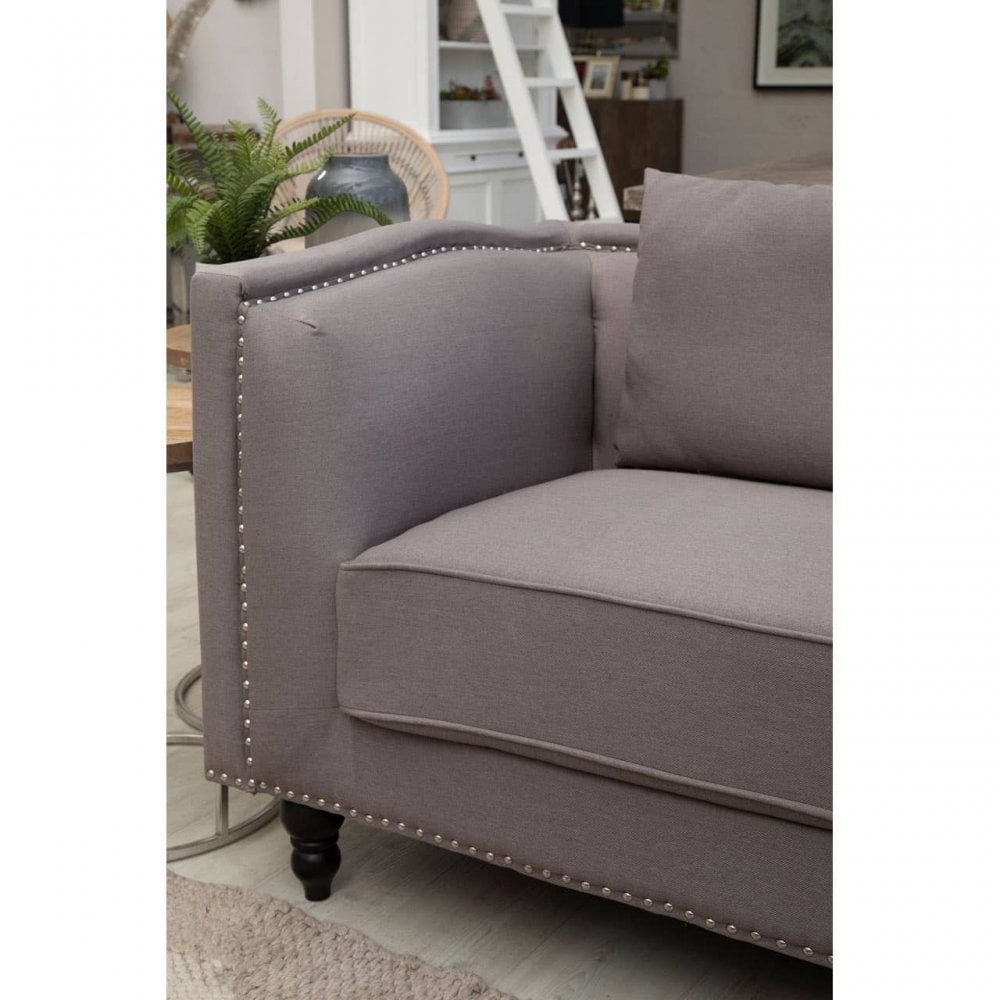 Linden 2 Seat Grey Fabric Sofa