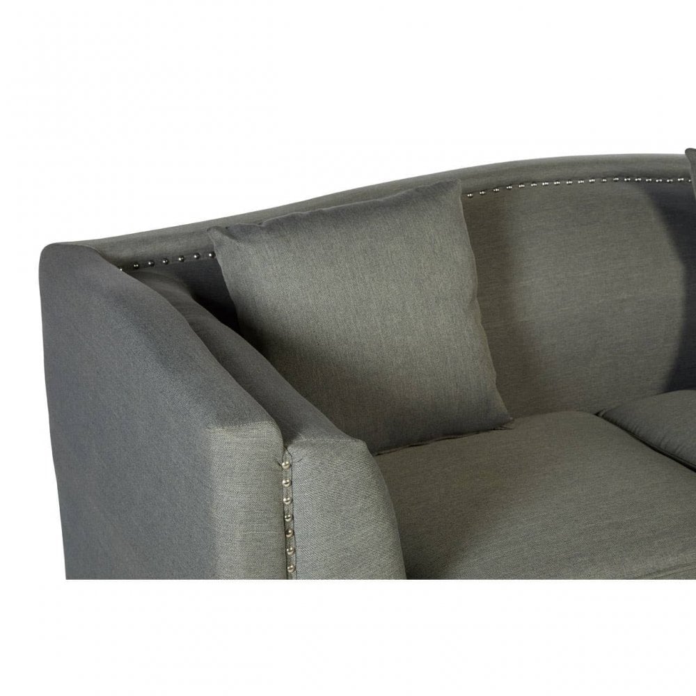 Linden 2 Seat Grey Fabric Sofa