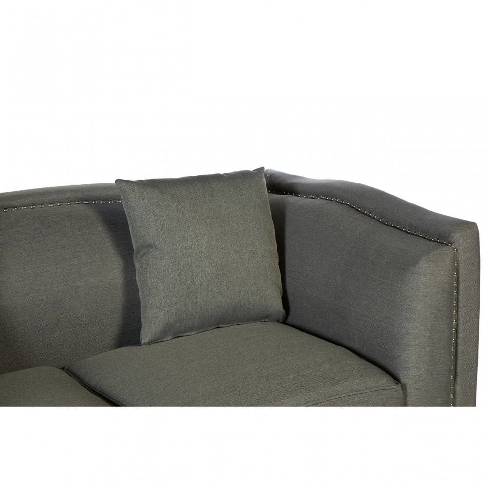 Linden 2 Seat Grey Fabric Sofa