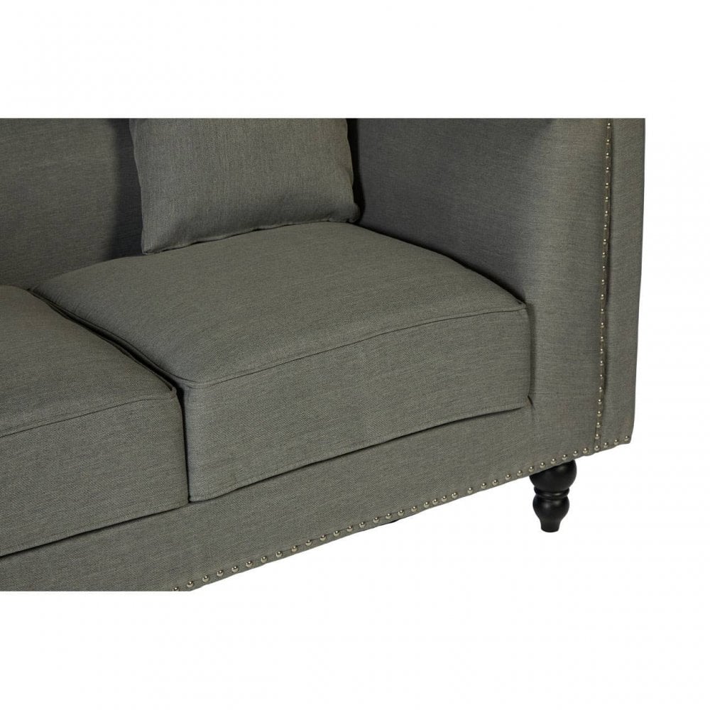 Linden 2 Seat Grey Fabric Sofa