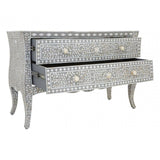 Meridian 2 Drawer Chest in Mother of Pearl Floral Design