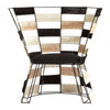 Meridian Beige, Black, and White Chair