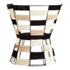 Meridian Beige, Black, and White Chair