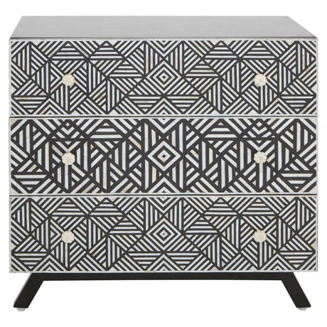Meridian Bone Monochrome Chest of Drawers